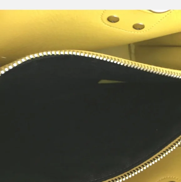 Authentic Saint Laurent Sac De Jour Yellow Leather Hand Bag - Picture 8 of 11